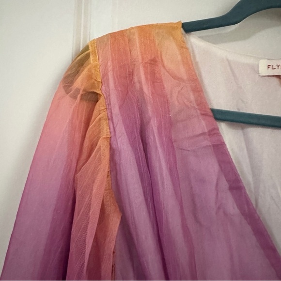 Flying Tomato Pastel Rainbow Long Sleeve V-Neck Bodysuit Women’s Size Large - Picture 4 of 15